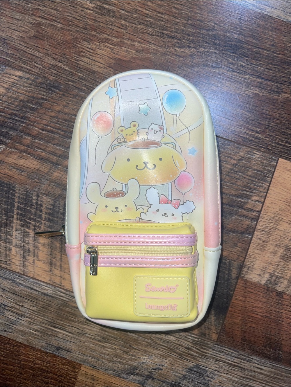 Sanrio Pastel Yellow & Pink Pompompurin Mini Crossbody Pouch